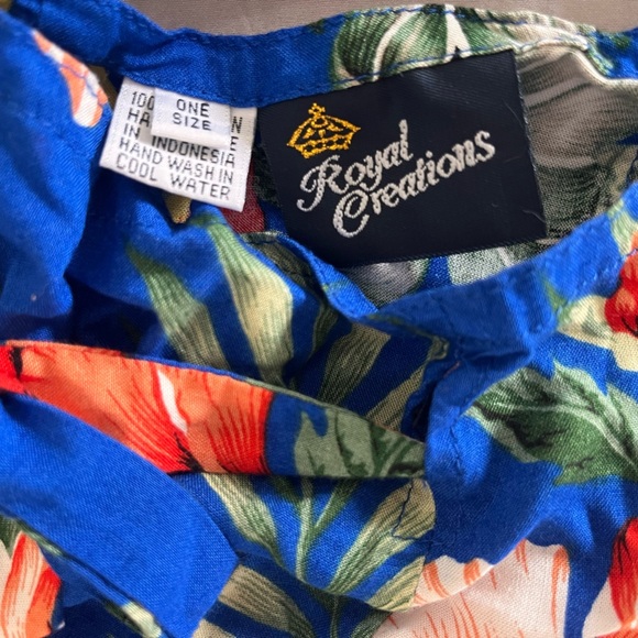 VTG ROYAL CREATIONS Women's Dress Set Hawaiian Hawaii Maxi Skirt Halter Top - Picture 5 of 7